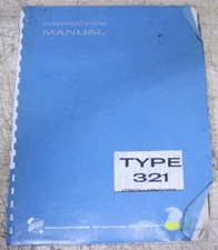VTG Tektronix 321A Oscilloscope ORIGINAL Type 321A scope Instruction MANUAL OEM