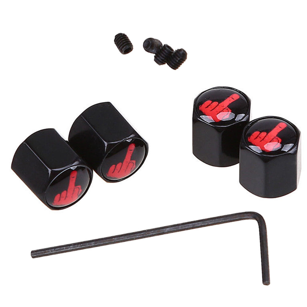 4X Antitheft Car Wheel Tire Air Pressure Valve Stems Cap Dust Cover
