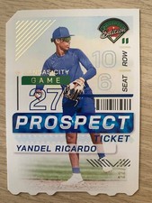 2024 Panini Prospect die cut YANDEL RICARDO #ed 22/27! Kansas City Royals