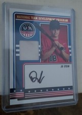 JD STEIN AUTO & Game Worn/Used Patch NTDP-JD 2023 USA BASEBALL STARS & STRIPES