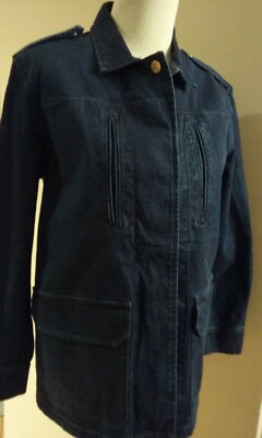Massimo Dutti Women's Jacket Medium M Light Denim 407 Coat NWOUT