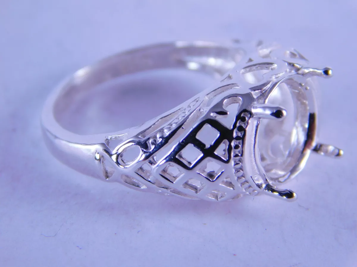 Sterling silver ring 2024 settings without stones