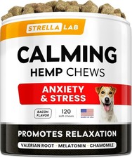 Calming Chews for Dogs Hemp Chews and Melatonin Anxiety Relief Sleep Aid