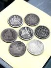 Lot of 7 Seated Liberty Dimes 90% silver 1853-1888 BENT WORN DAMAGED