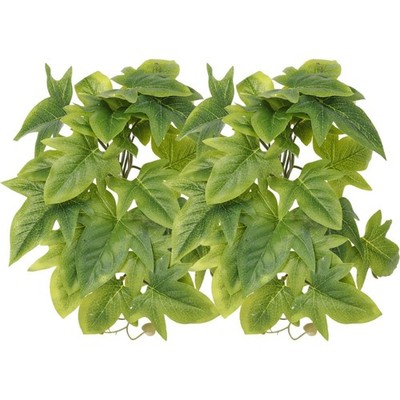 2 PCS Reptile Fake Plants For Terrarium Habitat Hanging Sweet Potato Vine