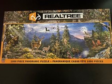Realtree - 1000 Piece Panoramic Jigsaw Puzzle Wildlife Deer Eagle Bear Wolf Owl