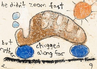 e9Art ACEO outsider childlike primitive naive folk art brut humor