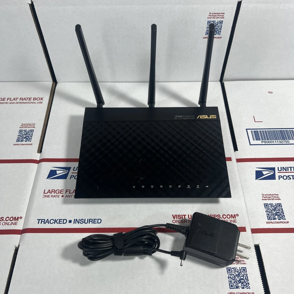 ASUS RT-AC66U Dual-Band Gigabit Wireless Router - 802.11AC 2.4 5Ghz - SAME DAY - Image 2 of 4