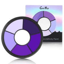 6 Colors Purple Face Body Paint,Cream Water Based Makeup for Adults Children Hal
