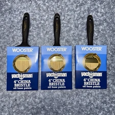 3 Wooster yachtsman 4" china bristle oil base paint NOS Brand New!  Paint Brush