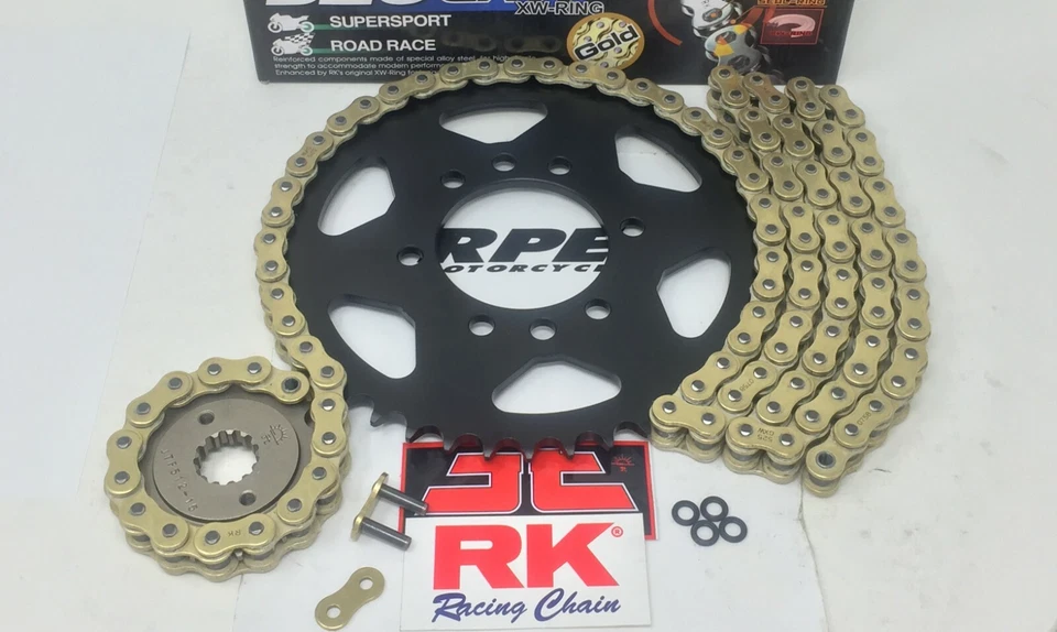 Kit de cadena y piñón Suzuki GSXR1100 RK 520 1993-98 Racing ZXW X-Ring + colores Foto 3 de 4