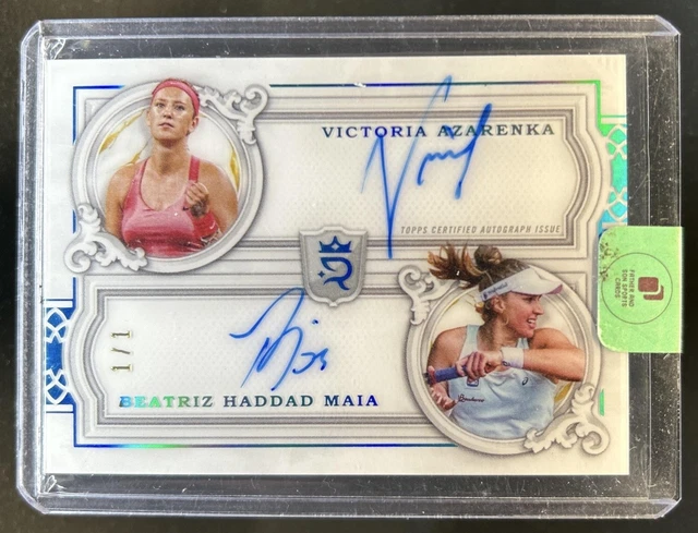 2024 Topps Royalty Victoria Azarenka Beatriz Haddad Maia Dual Auto Platinum #1/1