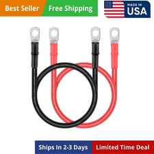 Battery Cable - 8 AWG 8 Gauge Wire Made with Tinned Copper Wire Battery Power...