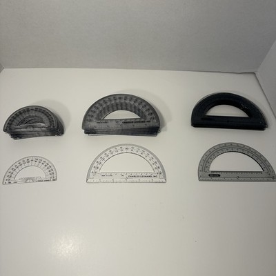 Lot of Clear Plastic Protractors   Charles Leonard & Bazic Classroom School Set