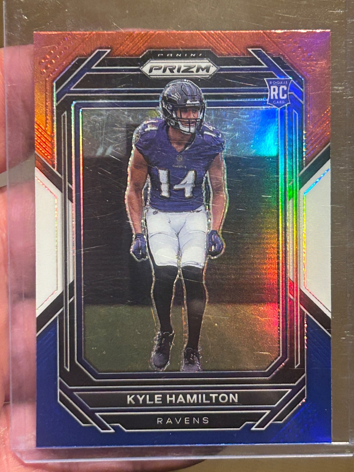 2022 Panini Prizm - Rookies Kyle Hamilton #342 Red White & Blue Prizm (RC)