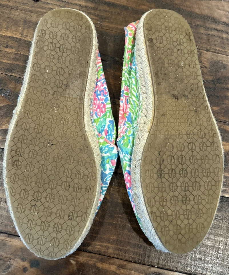 Alpargatas Lilly Pulitzer Lia Lovers Coral Pisas Mar Spray Azul Rosa ~ TALLA 10 Foto 4 de 4