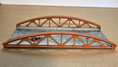 Gilbert American Flyer S Gauge #23571 Orange Truss Bridge READ