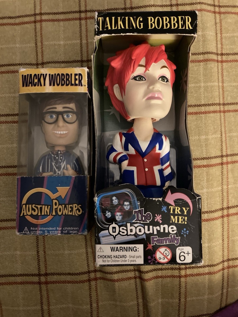 2 FUNKO AUSTIN POWERS WACKY WOBBLER BOBBLE HEAD Box&talking Kelly