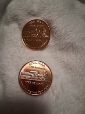 2 1 oz copper coins The General The Confederate Steam Engine