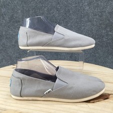 TOMS Shoes Womens 9 Gray Alpargata Slip-On Casual Walking Flat XF1005330221
