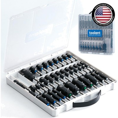 High-Performance 34-Piece Magnetic Impact Driver Bit Set with Wing Nut Driver