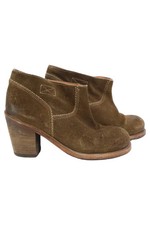 FIORENTINI + BAKER stivaletto donna numero 38 verde camoscio classico elegante