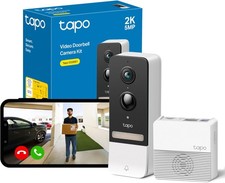 Tapo D230S1 2K 5MP Battery Video Doorbell Wireless, Security Camera... 