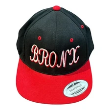 Lids Bronx Snapback Hat Baseball Cap Red Black Yupoong The Classics One Size