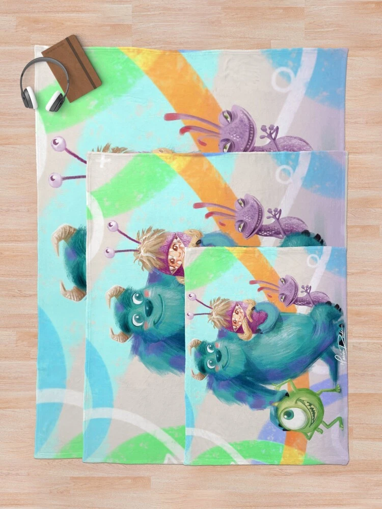 Disney Monsters Inc Characters Fanart Cozy Fleece Blanket