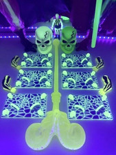 6 CUSTOM STANDS FIT MASTERS OF THE UNIVERSE VINTAGE FIGURES. SCAREGLOW NOT INCL!