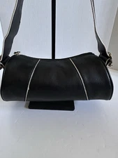 Chateau Cylinder Roller Shoulder Hand Bag Purse EUC Vegan Leather Rare Cute