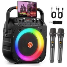 Karaoke Machine for Adults, Portable Bluetooth Karaoke with 6.5"Subwoofer Black