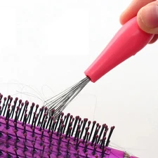 Comb Hair Brush Cleaner Plastic Handle Cleaning Brush Remover Embedded Beauty To