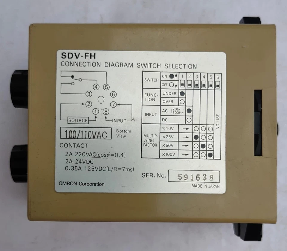 OMRON SDV-FH VOLTAGE SENSOR - Image 2 of 4