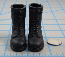 Black boots 1/6 scale toys soldier bbi alert DID Joe 21st century dam used *
