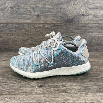 Adidas Crossknit DPR Golf Sneakers Shoes Women's Size 8 Gray Aqua Blue FX7149