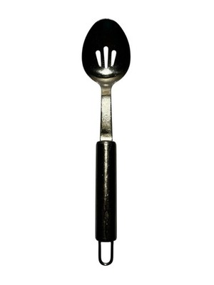 INOX Edelstahl Rostfrei 18/8 Stainless Steel Slotted Cooking Spoon 10.5  Spring