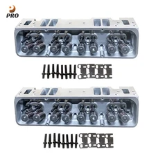 Complete Aluminum Cylinder Heads For SBC Chevy 350 190cc 64cc 2.02/1.60 Angle