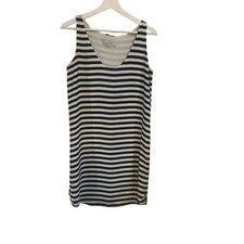 Loft size small striped sleeveless vneck lined dress