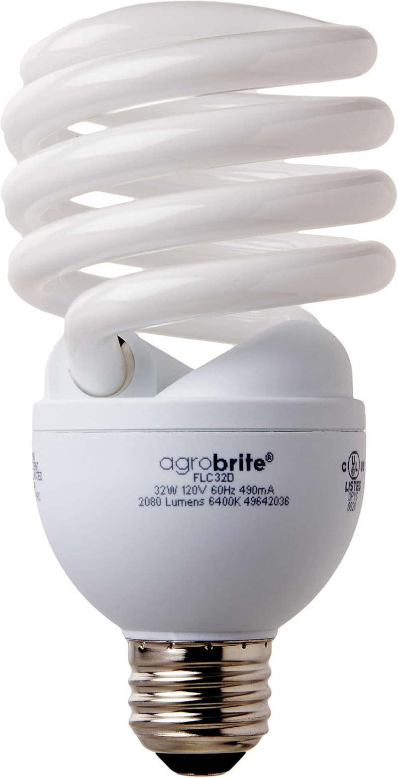 Agrobrite FLC32D Compact, 32 Watt, 6400K Fluorescent Spiral 