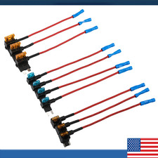 10x 12V Car Add-a-Circuit Fuse Adapter w/ Standard Mini TAP Blade Fuse Holder