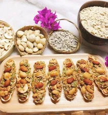 Treasures Mix Nuts Boat Tart Delicious Nutritious Sugar Free Healthy Snack 1 lbs