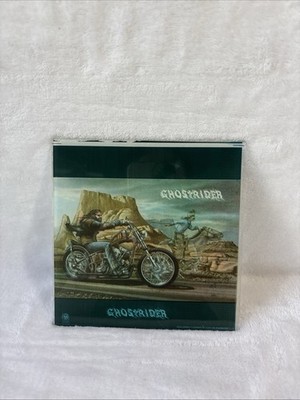 Vintage GHOSTRIDER Mirror Art 6 x 6 Awesome Graphics Biker Carnival Prize C06