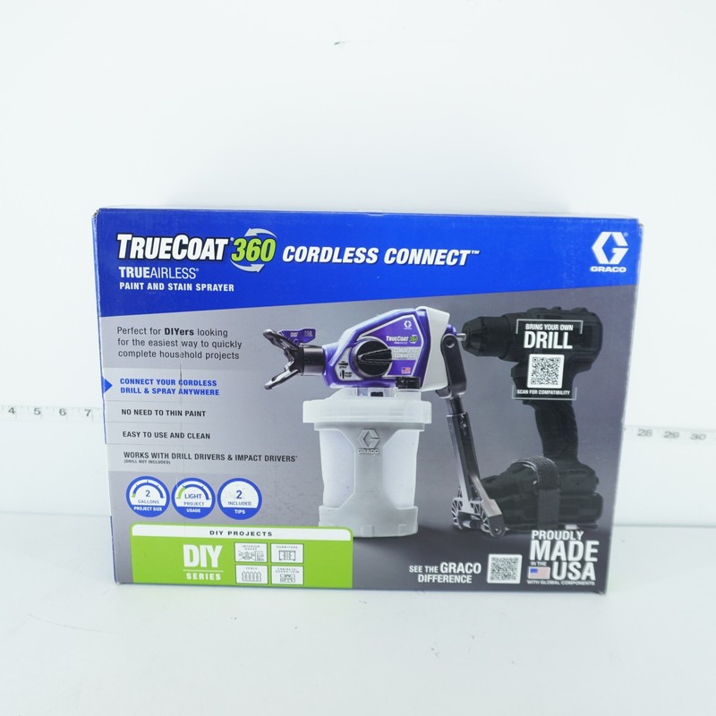NEW - GRACO TRUECOAT 360 CORDLESS CONNECT TRUEAIRLESS PAINT SPRAYER 26D360
