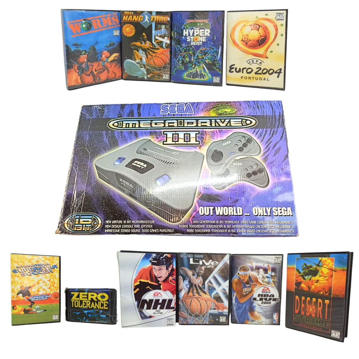 SEGA MEGADRIVE GENESIS 3 Console Region Free 50/60Hz Triple Bypass RGB NTSC PAL EUR 208,15 - FR