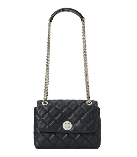 MARY QUANT Shoulder Bag Book Black Pockets 13x21x10cm luxury Japan