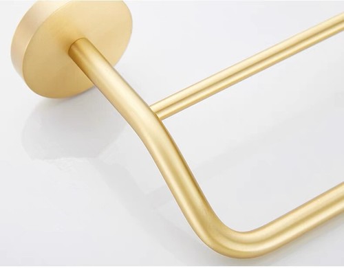 Brass Brushed Gold Wall Mounted Towel Rack Towel Bar Hand Towel Holder Hardware - Picture 13 of 22