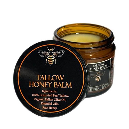 New 100g Organic Grass-Fed Beef Tallow Balm With Raw Honey Moisturizing Cream - Picture 7 of 10