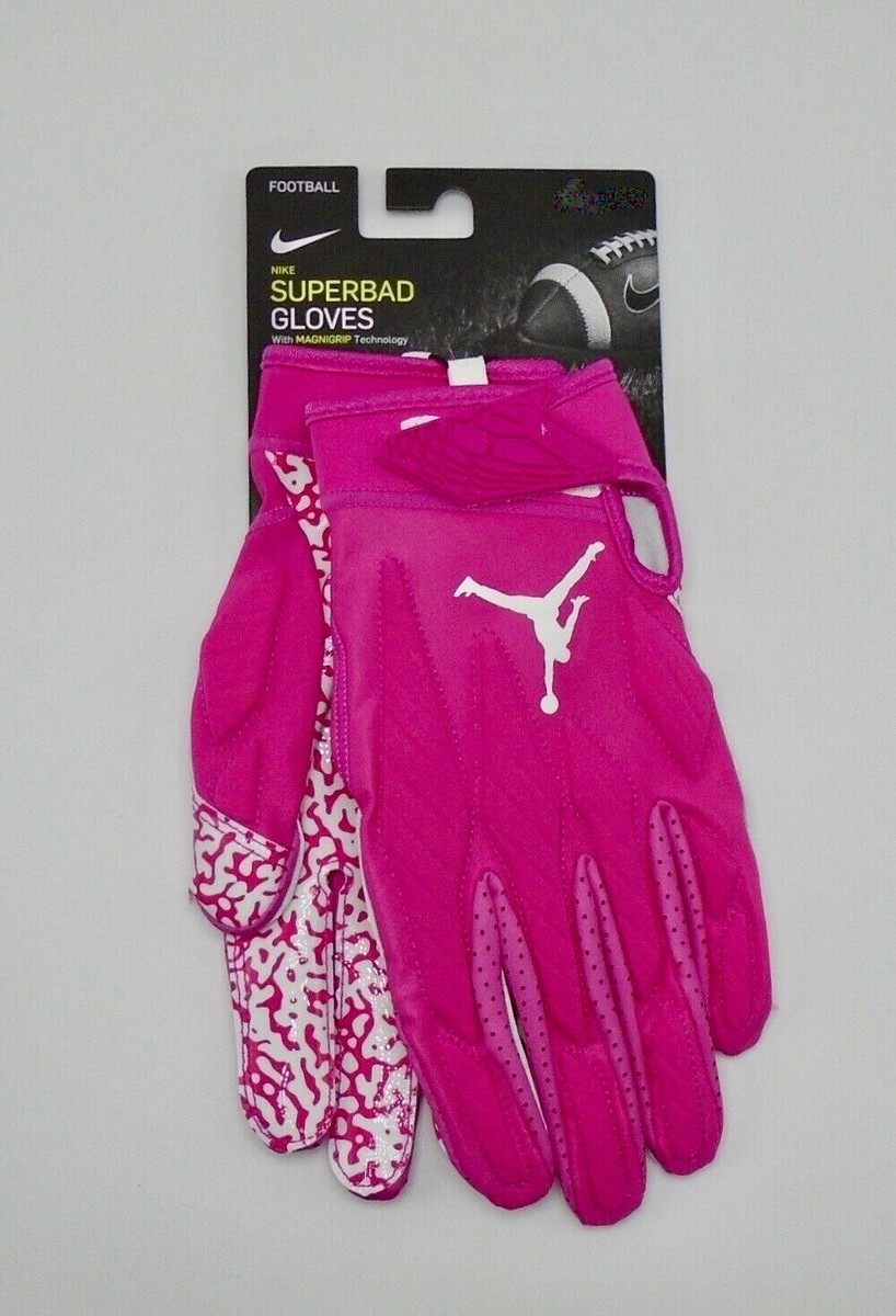 Nike Jordan Superbad Football Gloves Men's 3XL Vivid Pink