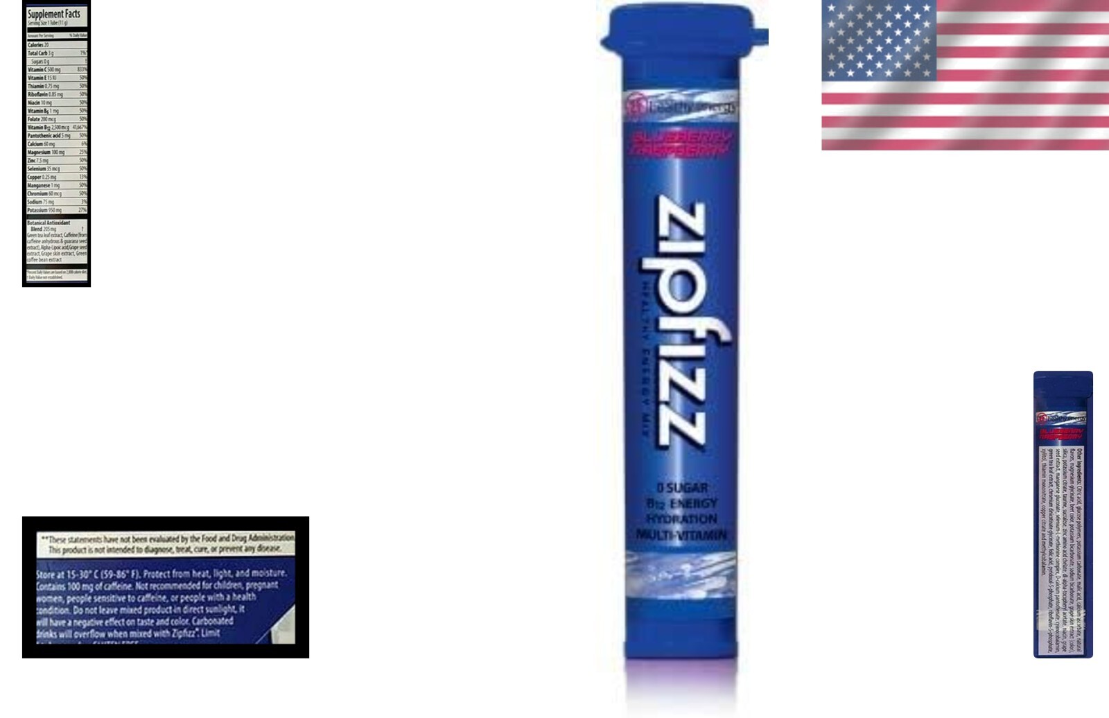 Limited Edition Blueberry Raspberry Energy Drink Mix - 30 Tubes - 11g Each